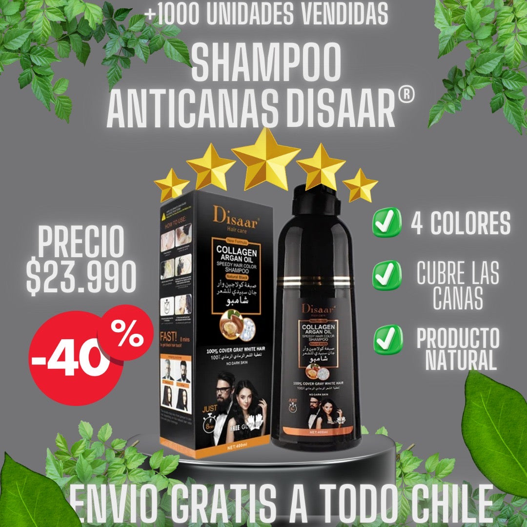 Shampoo Disaar® – Cubre Canas al Instante sin dañar tu cabello + ENVIO GRATIS